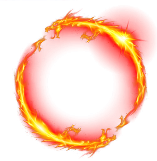Round Fire Dragons