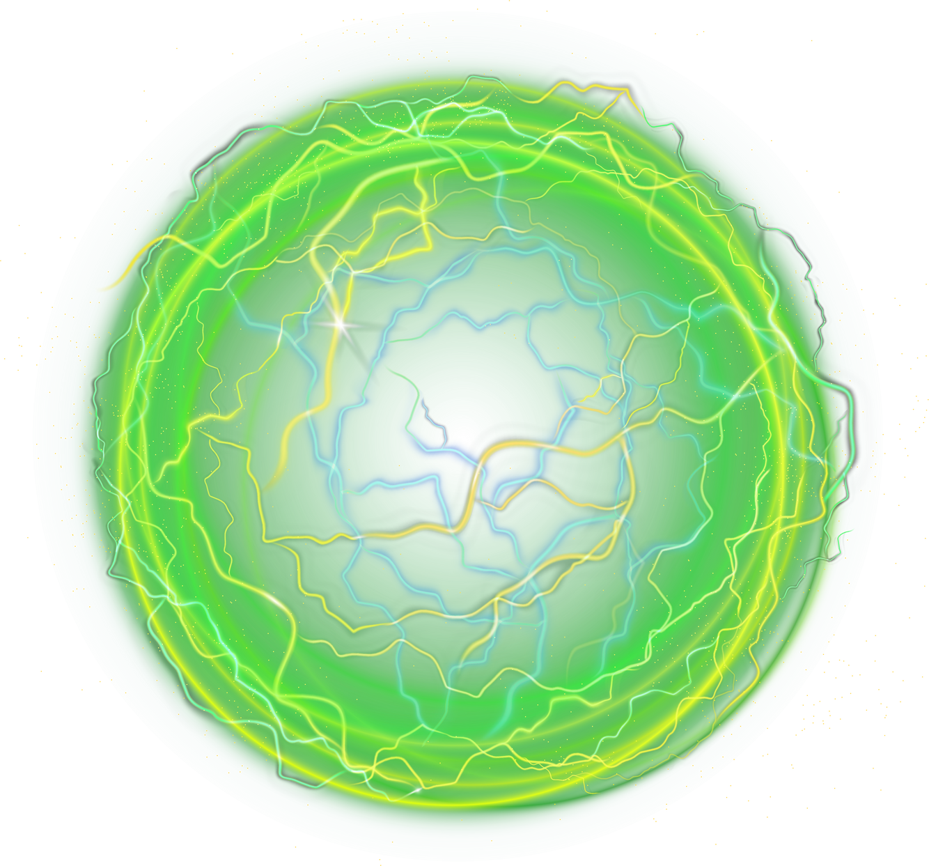 Green lightning ball